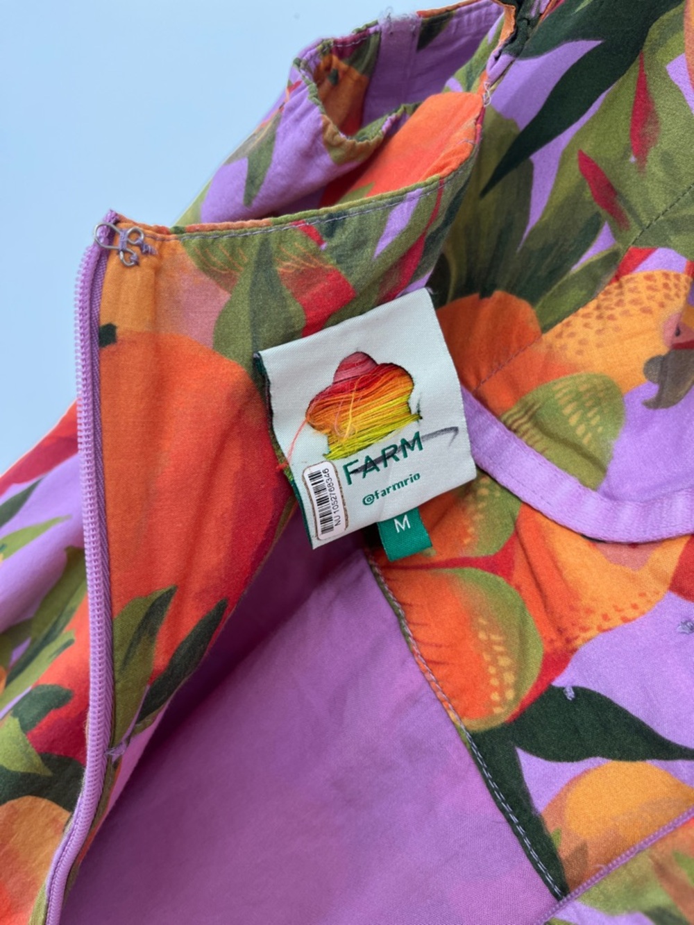 Farm Rio Mango Macaws Maxi Dress Medium - Picture 8 of 15